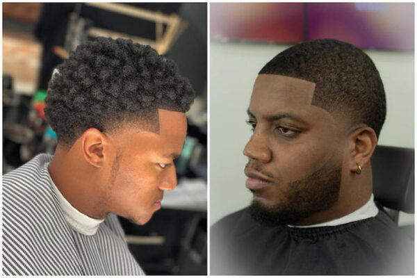 mid taper fade black male